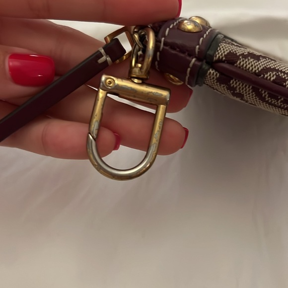 Tory Burch T Monogram Studded Card Case Key Fob - Picture 5 of 8